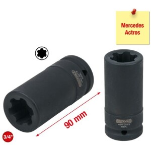 Kstools 460.0013 Torx-E-Plus-hylsy, Mercedes, 32 EPL, pituus 90 mm