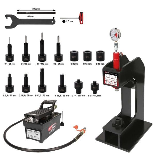 Kstools 460.0605-Ilmahydraulinen jarruhihnojen niittauslaite, 19-os