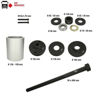 Kstools 460.4885 3D-helan-työkalusarja, SAF-akselille, Mercedes DCA- ja HT-akselille, 12-os