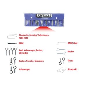 Radionasennus ja irroitustyökalusarja 500.1370 Kstools