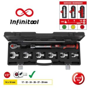 Kstools 516.9110 14x18 mm INFINITOOL-momenttiavainsarja, 20-100 Nm, 8-os