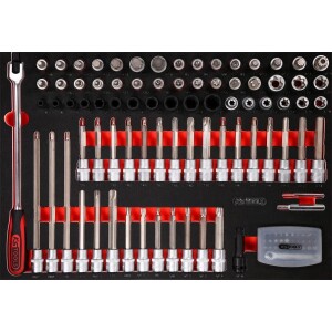 Kstools 811.1111 SCS-kärkihylsysarja, 1/2", 111-os, 1/1-moduulissa