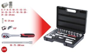 Kstools 911.0626, 3/8" hylsyavainsarja, 26-os