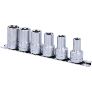Kstools 911.3130 3/8" Torx-E-Plus-hylsysarja, 6-os, EPL10-EPL20