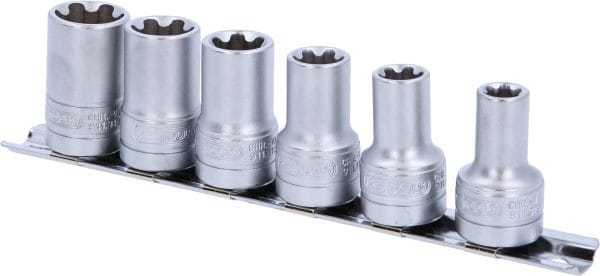 Kstools 911.3130 3/8" Torx-E-Plus-hylsysarja, 6-os, EPL10-EPL20