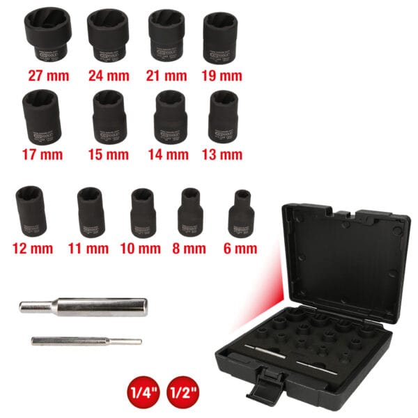 Kstools 913.1460 vaurioituneen pultin irroitussarja
