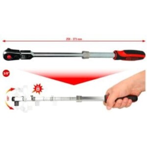 Kstools teleskooppiräikkä nivelellä 3/8″, 72-hammasta. 914.3820