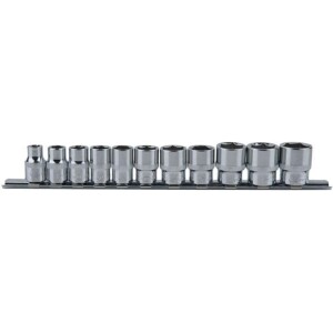 Kstools 918.0608 CHROMEplus-hylsysarja, 3/8", 6-kulm., 11-os, 8–19 mm