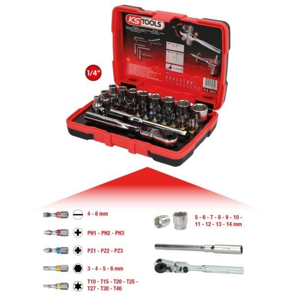 Kstools 918.3005 hylsysarja 1/4"