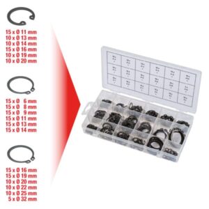 Kstools 970.0310 lukkorengaslajitelma sisä ja ulkopuoliset lukkorenkaat