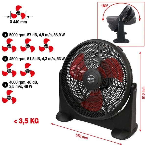 Kstools 999.2000 Työpajatuuletin, 70 W