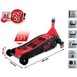 Kstools160.1005-GB performance-hydraulinen alumiini hallitunkki, 2,5 t