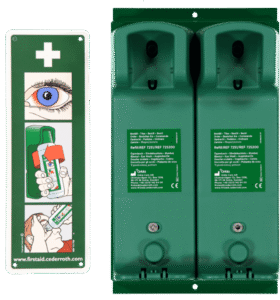 Seinäteline kahdelle silmähuuhteelle 7202