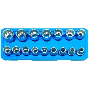 BGS 16-osainen 12-kulmainen Hylsysarja 12,5 mm (1/2") 8 - 24 mm