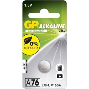 GP Alkaline erikoisnappiparisto, 76A/LR44
