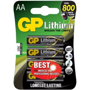GP Lithium AA-paristot, 15LF, 4 kpl