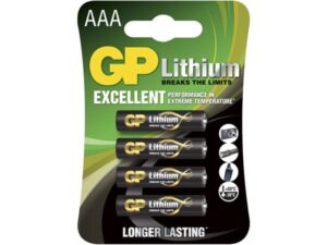 GP Lithium AAA-paristot 1.5V, 24LF-2U4, 4 kpl