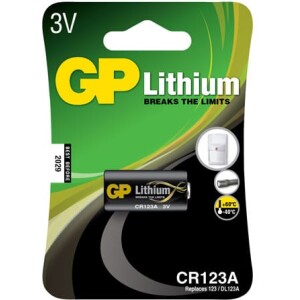 GP Lithium 3V-paristot, CR 123A