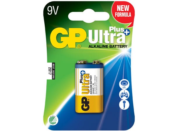 GP Ultra Plus 9V-paristo, 1604AUP/6LF22, 1-p