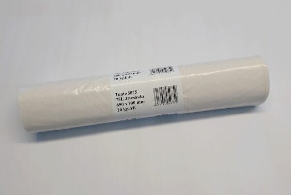 5075 Jätesäkki 75L, valkoinen