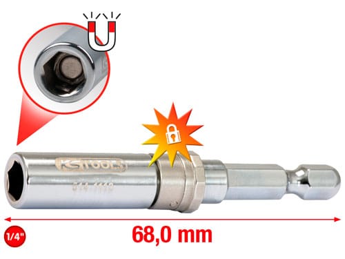Kstools 1/4" Auto-Slimlock-pikavaihtokärkipidin, 65 mm 514.1113 - Image 2
