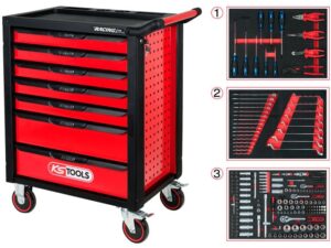 Kstools RACINGline työkaluvaunu 7 vetolaatikkoa 215-osainen työkalusarja 826.7215