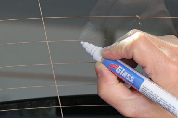 Hopeajuotekynä lämmitettävän takalasin korjauskynä Proglass LSS-085