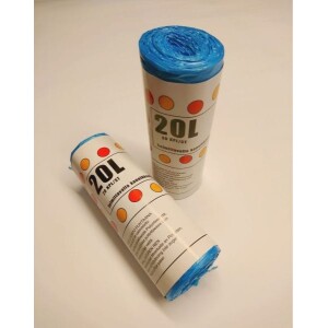 2020 Roskakassi 20L sangallinen, Sininen, rulla