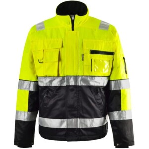 Huomiotalvitakki vuorellinen musta/keltainen