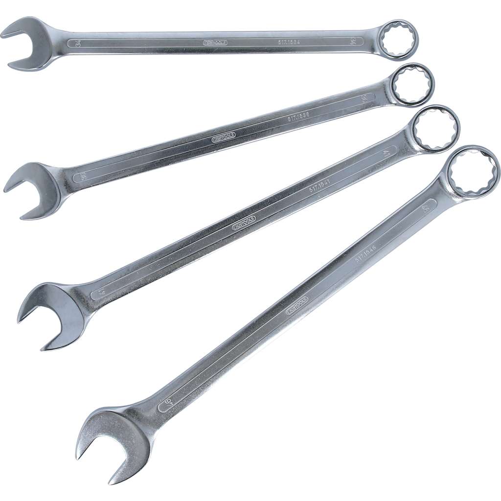 Kstools 517.1595 Kiintolenkkiavainsarja, erikoispitkä, 4-os, 34–46 mm