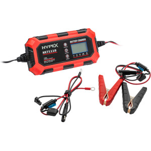 HYPEX HX71104 6V / 12V / 24V älykäs akkulaturi – AGM, GEL, LiFePO4 ja lyijyakuille